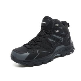 Hiking Same High-top Outdoor Shoes Sneaker (Option: Black-42)